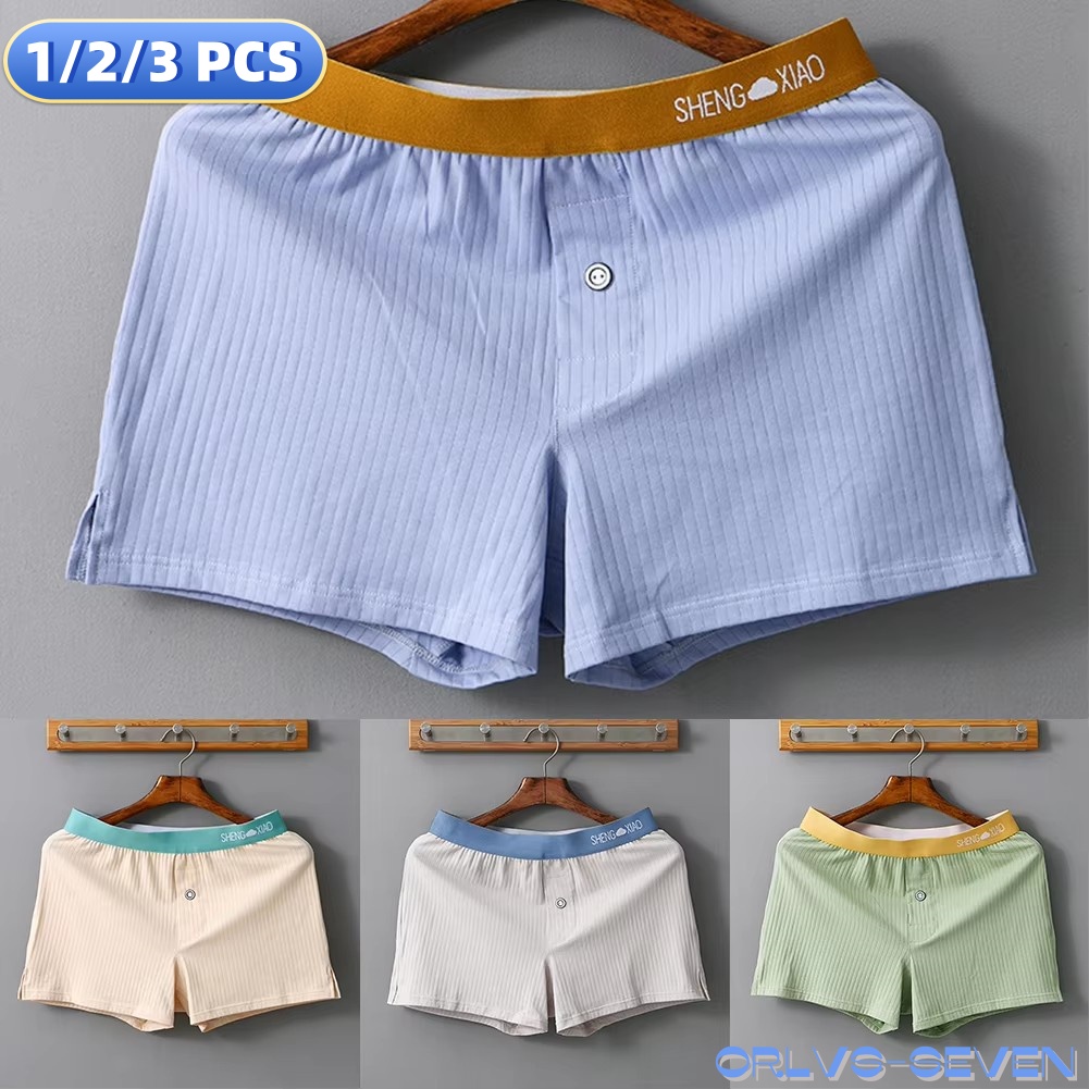 Trunk Breathable Men - 1/2/3 PCS Herrenhöschen Baumwolle Einfarbig Atmungsaktive